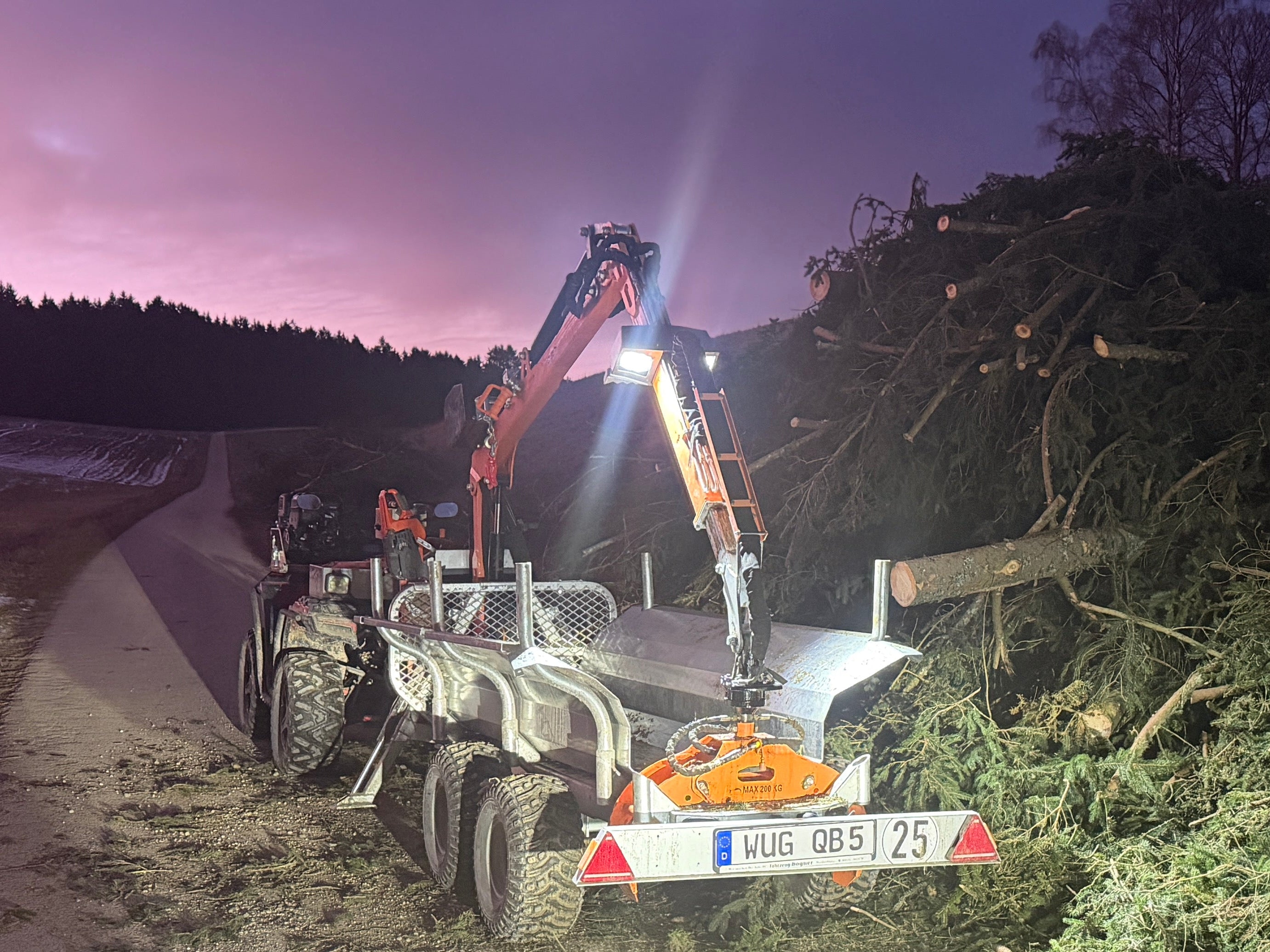 Arbeitsleuchte Kranausleger QSB-Rückewagen